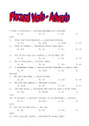 English Worksheet: Phrasal Verbs