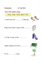 English worksheet: Vocabulary