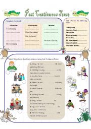 English Worksheet: PAST CONTINUOUS Exercises