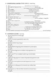 English Worksheet: conditional and contrast sentences