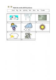 English worksheet: What is the weather like? 2/3