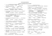 English worksheet: grammar test