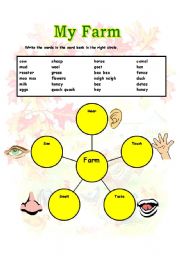 English Worksheet: My Farm Map