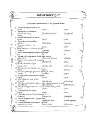 English Worksheet: the history quiz