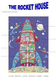 English Worksheet: the rocket house