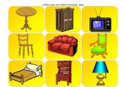 Furniture cards II - What`s in my house game (part 3 / 4)