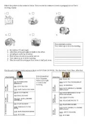 English Worksheet: Present simple for routine