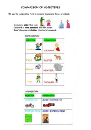 English worksheet: COMPARATIVE