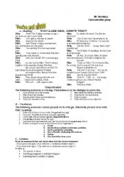 English Worksheet: finding a girlfriend