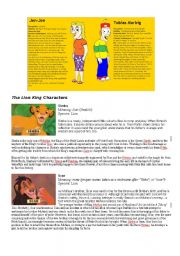 English Worksheet: Character Profiles Activities