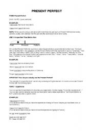 English Worksheet: Grammar - Present Perfect