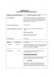 English worksheet: Conjuntions 