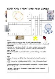 English Worksheet: Crossword - Toys