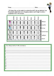 English worksheet: Lisa & the present simple