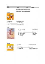 English worksheet: ADJECTIVES