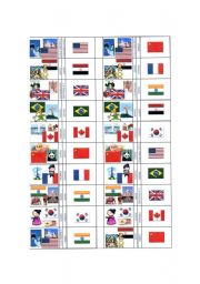 English Worksheet: Domino cards 1/4