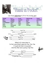 English Worksheet: Hand in Pocket