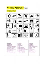 English Worksheet: airport information - key 