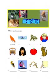 English worksheet: Revisions