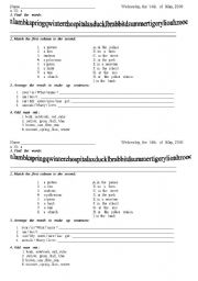 English worksheet: workseet