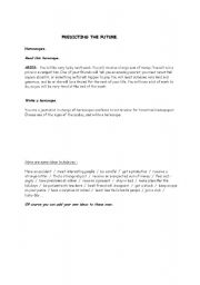 English Worksheet: horoscopes writing