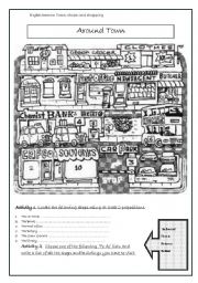 English Worksheet: Around town