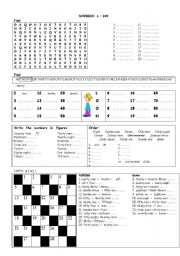 English Worksheet: Numbers 1-100