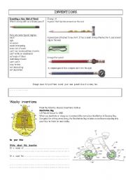 English Worksheet: Wacky inventions
