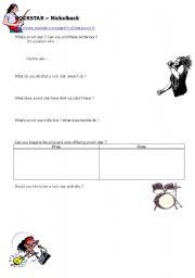 English Worksheet: Rockstar by Nickelback