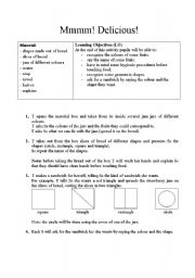 English worksheet: Mmmm! Delicious