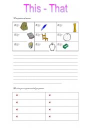 English Worksheet: This-That