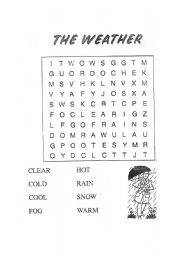 English worksheet: THE WEATHER