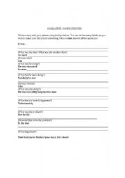 English Worksheet: Narrative consequences