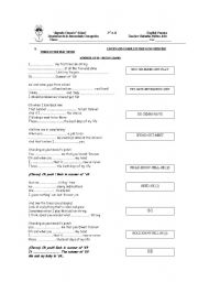 English Worksheet: SUMMER OF 69 TO PRACTICE SIMPLE PAST