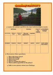 English Worksheet: Reading a picture