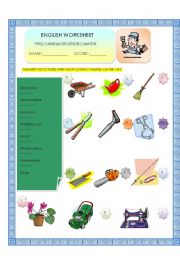English Worksheet: Tools and Accessories Match 4/5
