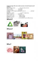 English Worksheet: relative pronouns