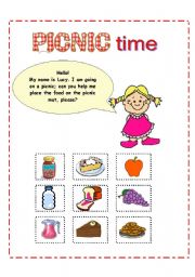 English Worksheet: Lucys Picnic / Picnic Time activity 