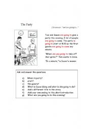 English worksheet: The Party - 