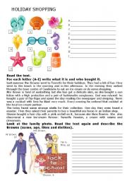 English Worksheet: Holiday Shopping