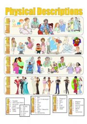 English Worksheet: Physical Descriptions Picture Dictionary