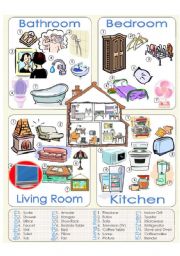 English Worksheet: Things we can find at home