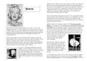 English Worksheet: Marilyn Monroe