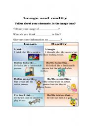 English worksheet: Image and reality