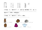English worksheet: CLOTHES 