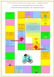 English Worksheet: Cross-country cycling tour - giving advice (part 1 / 2)