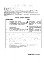 English Worksheet: lesson plan story telling