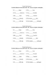 English worksheet: verb to be 