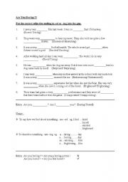 English Worksheet: When do we use 