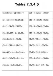 English Worksheet: Bonds 2,3,4,5